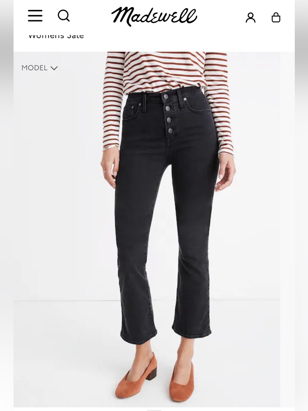 Madewell Faded Black Cali Demi-Boot Jeans